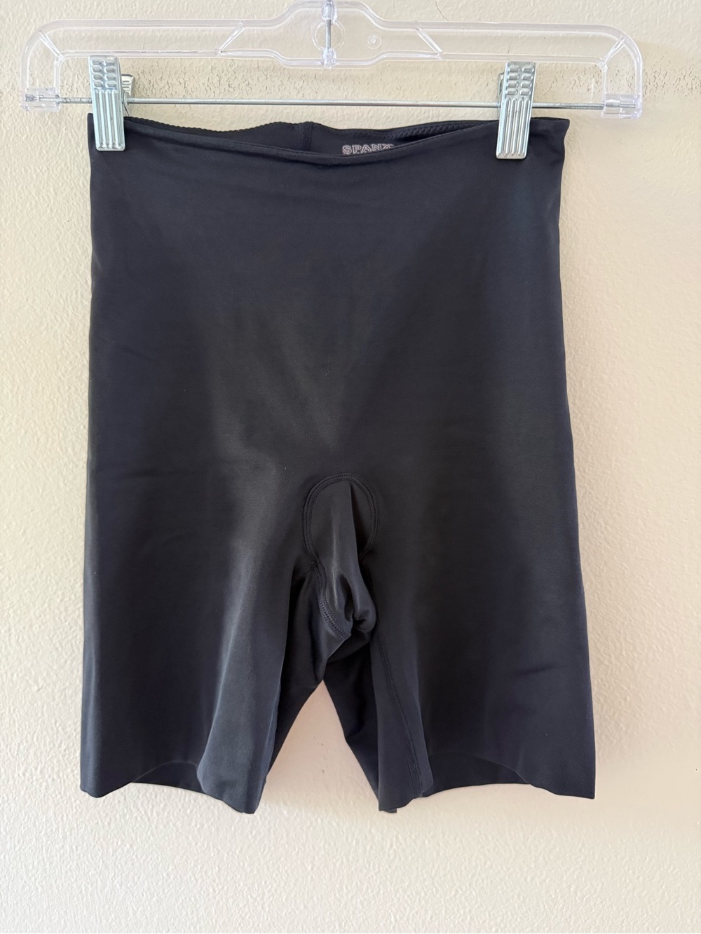 SPANX Black High-Waist Mid-Thigh Shaper Shorts